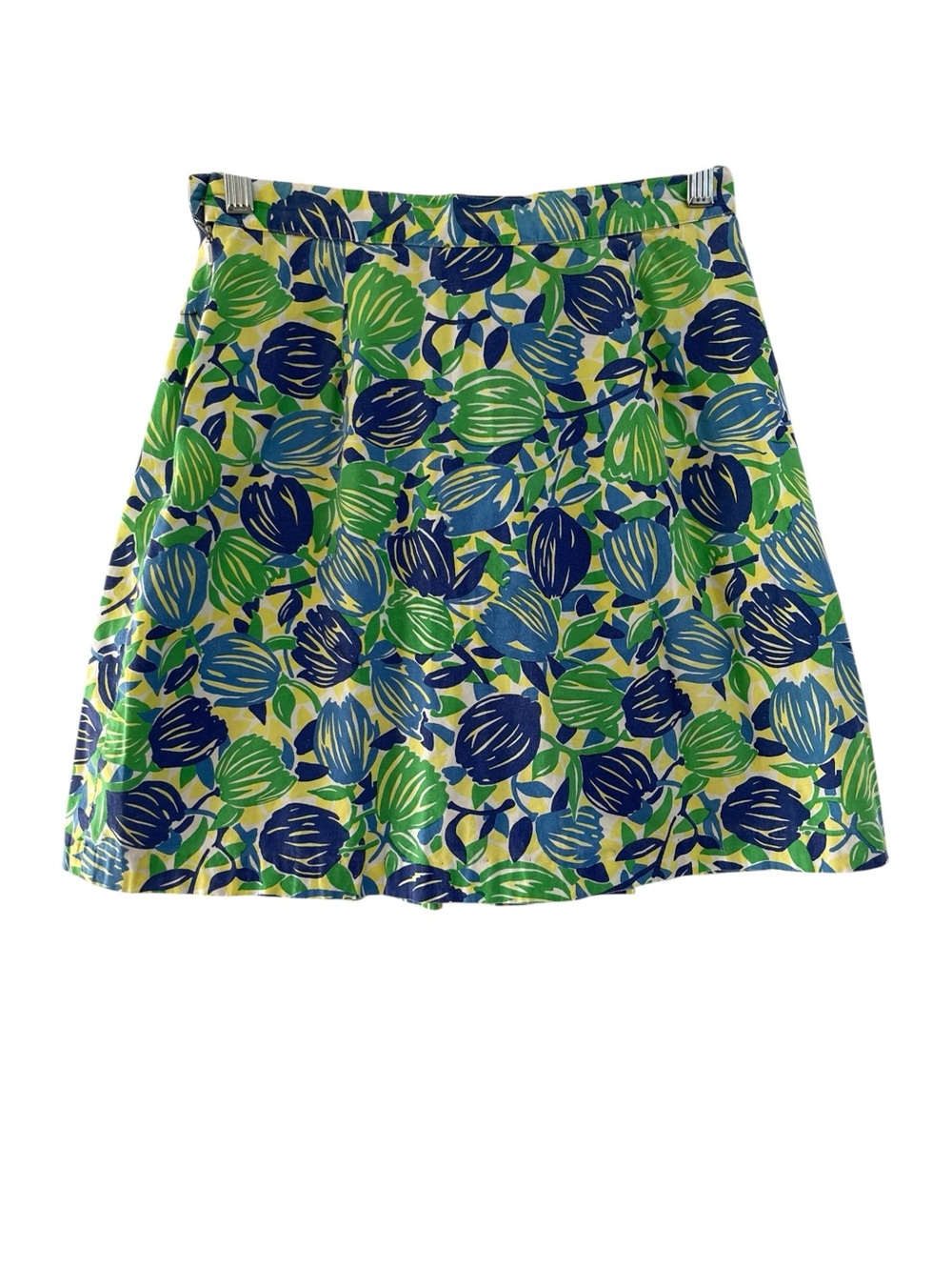 Lilly Pulitzer Vintage Women’s Size 8 Pleated Skirt Floral Green Blue - Picture 2 of 14